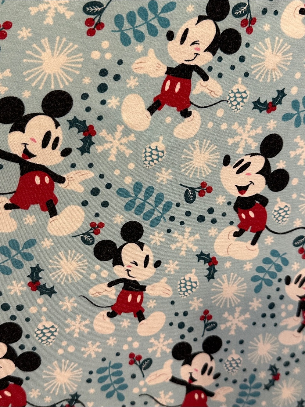 Little Sleepies Disney Mickey Mouse Holiday Pajama Set - Picture 3 of 5
